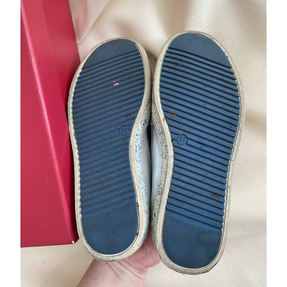 ** KIDS ** Bonpoint "Happy" Sneakers in Silver, size 31 ** AS IS ** - Picture 5 of 11